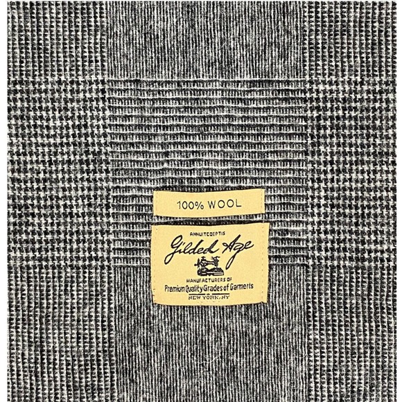 Gilded Age "Prince of Wales" 100% wool Scarf Premium Quality Grey NEW NWT - Picture 1 of 7